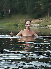 Swimming in the river